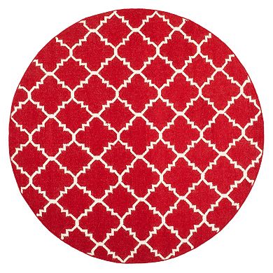 Safavieh Dhurries Geometric Quatrefoil Handwoven Flatweave Wool Rug