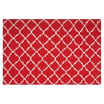 Safavieh Dhurries Geometric Quatrefoil Handwoven Flatweave Wool Rug