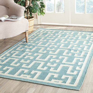 Safavieh Dhurries Greek Key Handwoven Flatweave Wool Rug