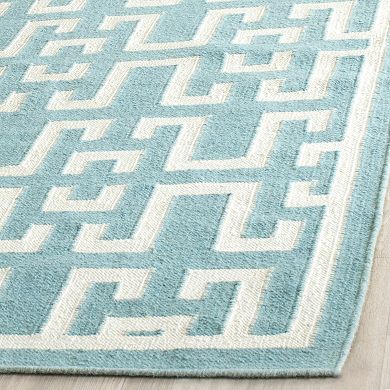 Safavieh Dhurries Greek Key Handwoven Flatweave Wool Rug