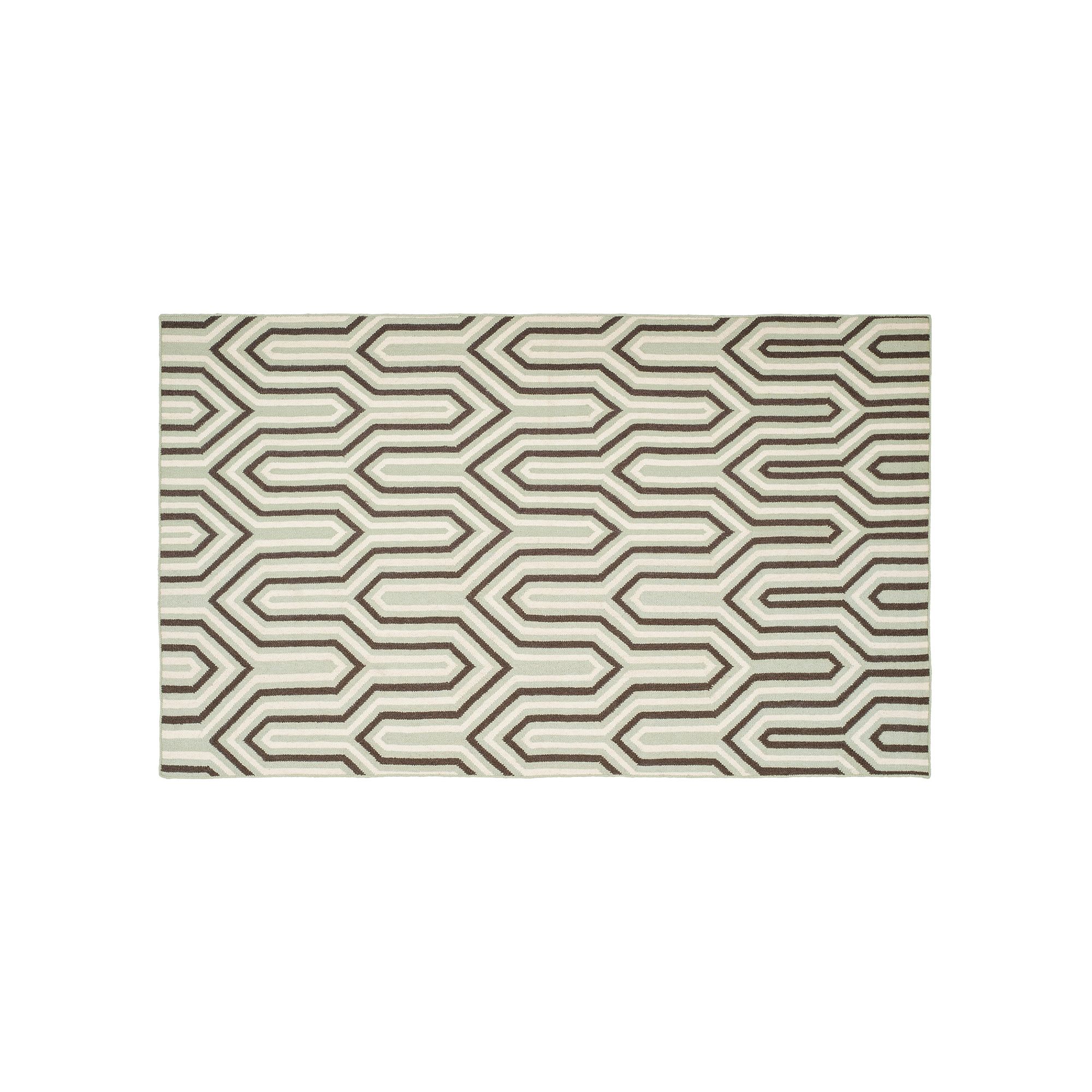 Safavieh Dhurries Geometric Wishbone Handwoven Flatweave Wool Rug, Gray Tea