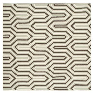 Safavieh Dhurries Geometric Wishbone Handwoven Flatweave Wool Rug