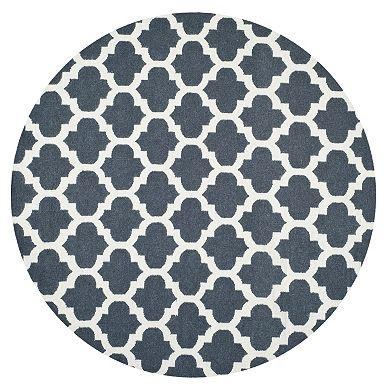 Safavieh Dhurries Classic Quatrefoil Handwoven Flatweave Wool Rug