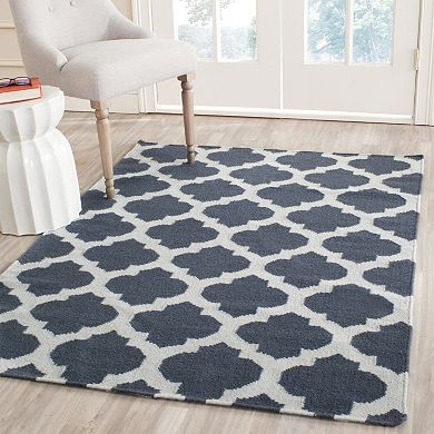 Safavieh Dhurries Classic Quatrefoil Handwoven Flatweave Wool Rug