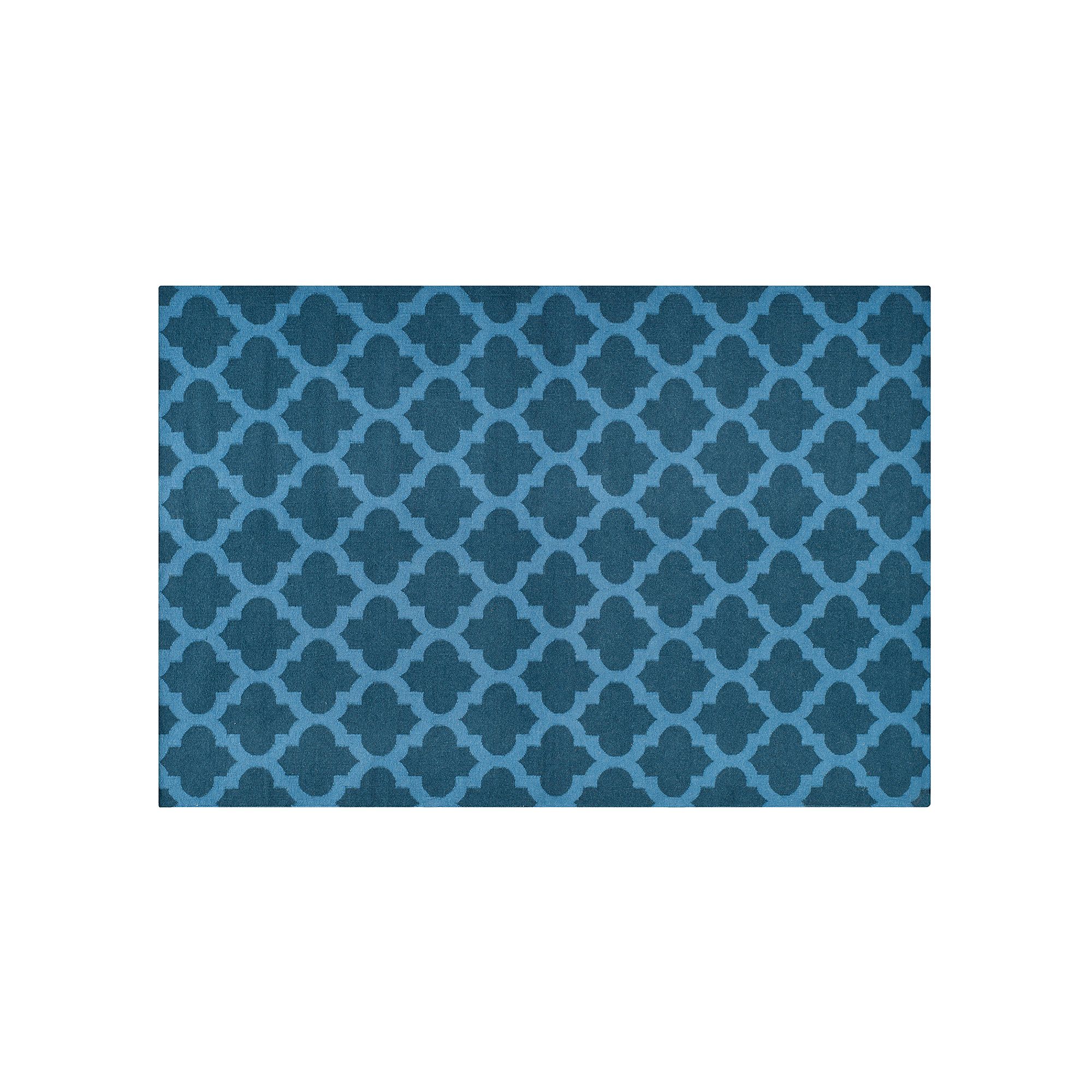 Safavieh Dhurries Classic Quatrefoil Handwoven Flatweave Wool Rug, Ink