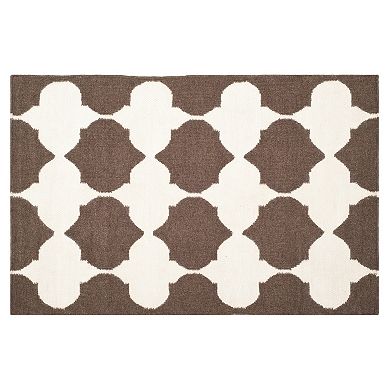 Safavieh Dhurries Bold Quatrefoil Handwoven Flatweave Wool Rug