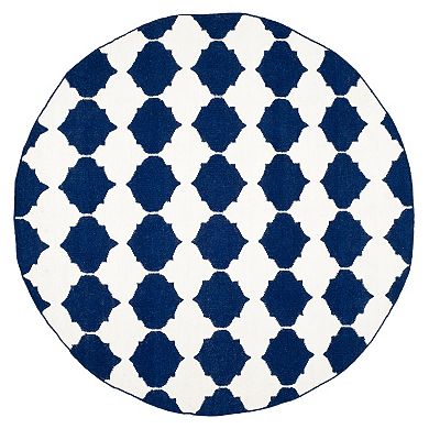 Safavieh Dhurries Bold Quatrefoil Handwoven Flatweave Wool Rug