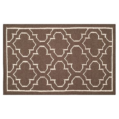 Safavieh Dhurries Quatrefoil Handwoven Flatweave Wool Rug