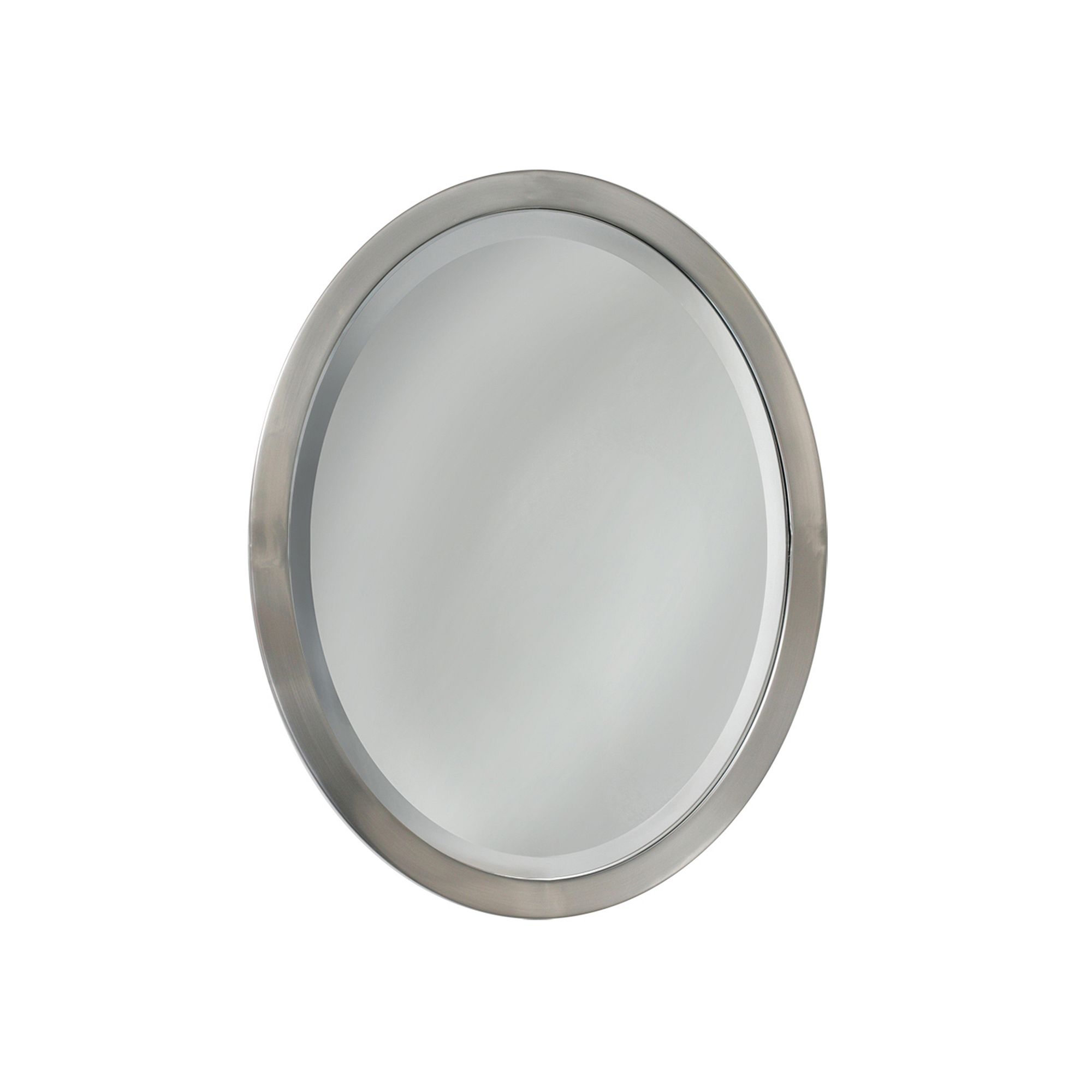 Head West Oval Wall Mirror, Nickel