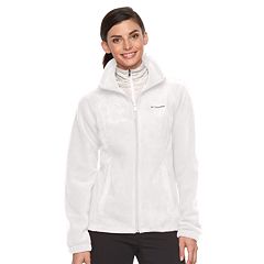 Womens White Columbia Fleece Jackets Coats &amp Jackets - Outerwear