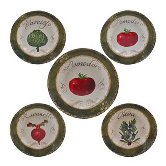 Certified International Pomodoro 5 pc Pasta Serving Bowl Set