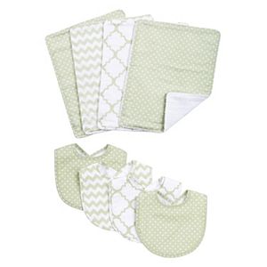 Trend Lab 8-pc. Printed Bib & Burp Cloth Set