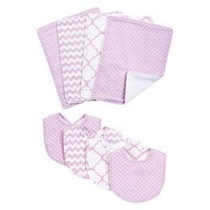Trend Lab 8-pc. Printed Bib & Burp Cloth Set