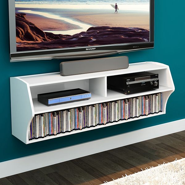 Prepac Altus Wall Mounted Tv Stand - Entertainment Center Below Wall Mounted Tv