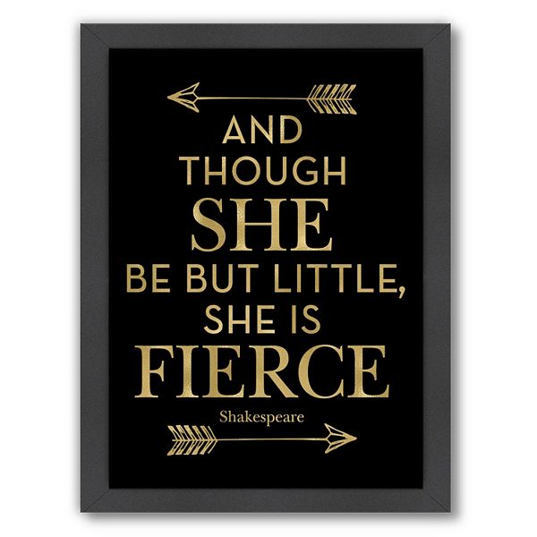 Americanflat Fierce Shakespeare Arrows Framed Wall Art By Amy Brinkman