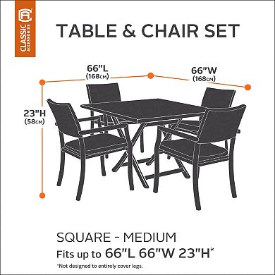 Classic Accessories Veranda Medium Square Patio Table & Chair Cover
