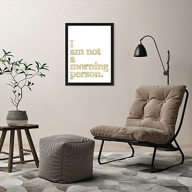 Americanflat "Not A Morning Person" Framed Wall Art