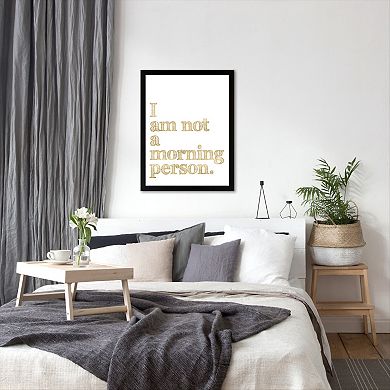 Americanflat "Not A Morning Person" Framed Wall Art