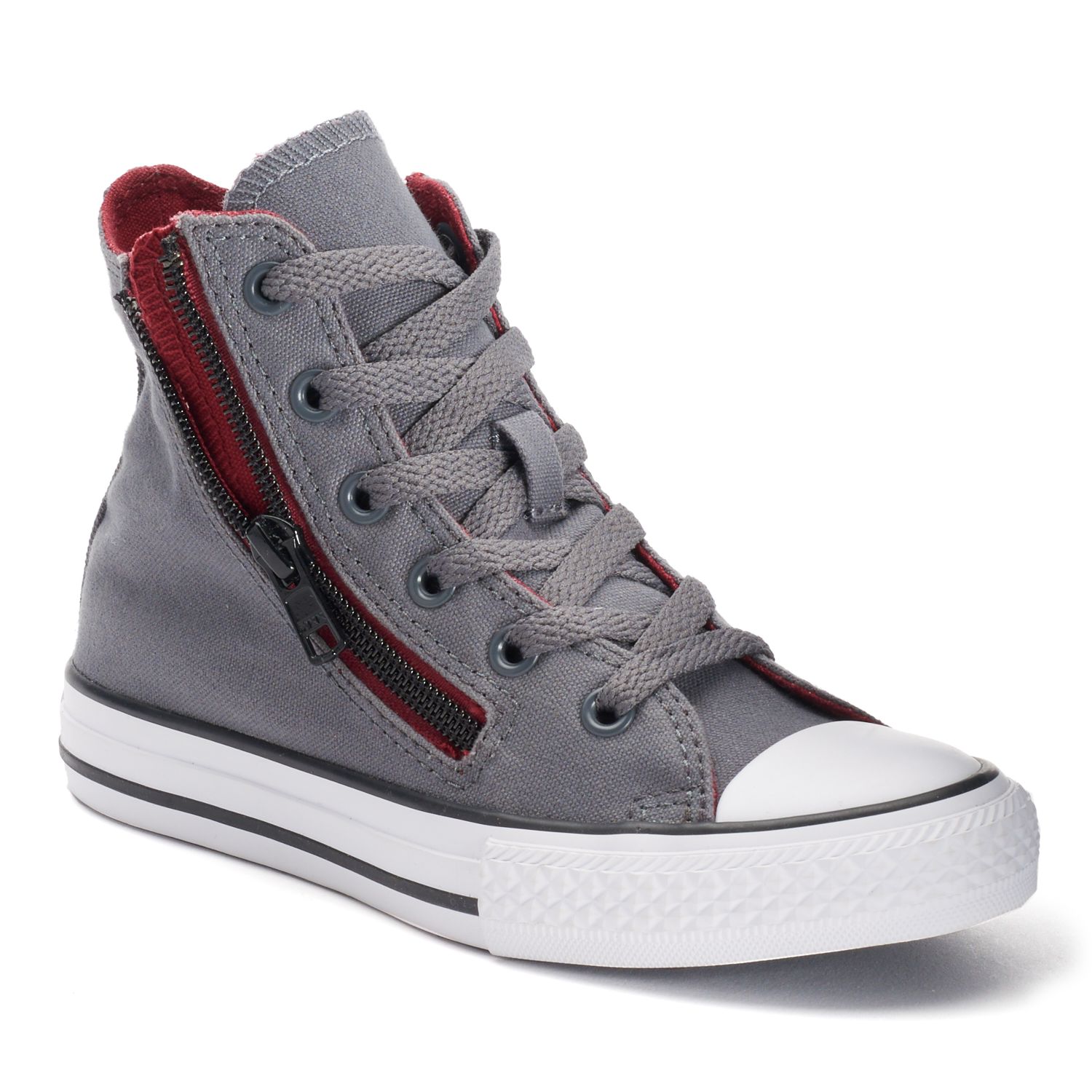 converse all star double zipper high top sneakers