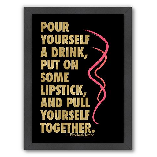 Americanflat Pour Yourself A Drink Framed Wall Art