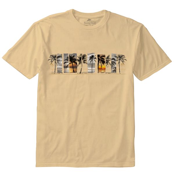 Men's Newport Blue Sunset Palm Band Tee