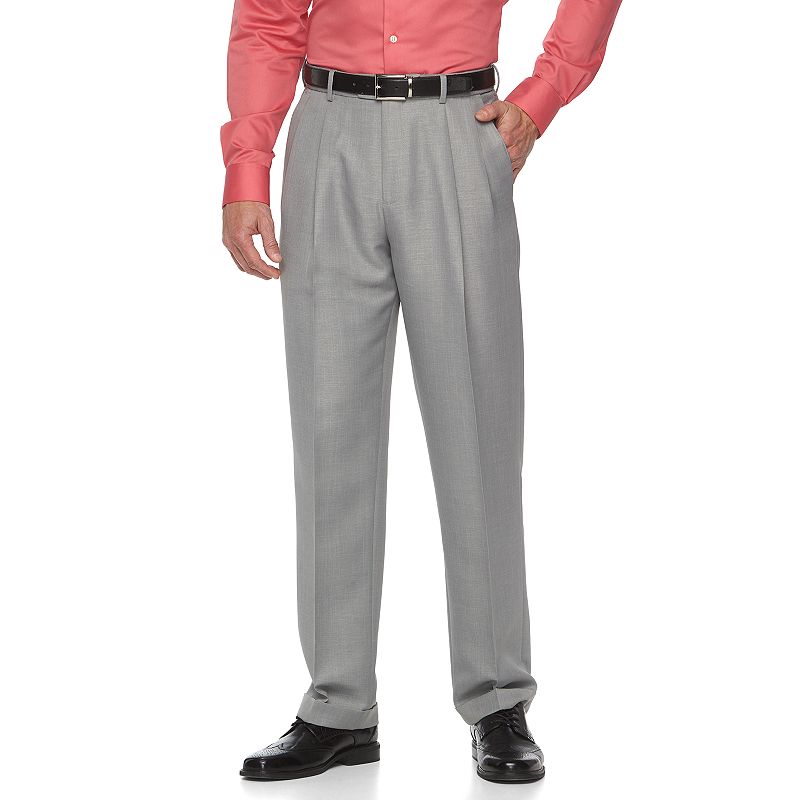 croft and barrow classic fit dress pants Men's & Barrow® Classic-Fit Easy-Care Pleated Featuring Opticool technology and