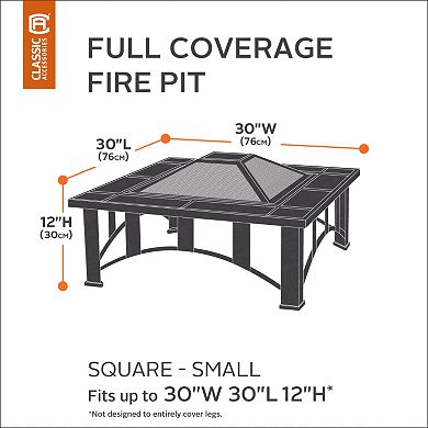 Classic Accessories Veranda Small Square Fire Pit Cover Full Coverage