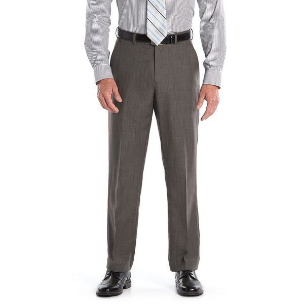 Men's Croft & Barrow® StraightFit Charcoal Heather Twill Dress Pants