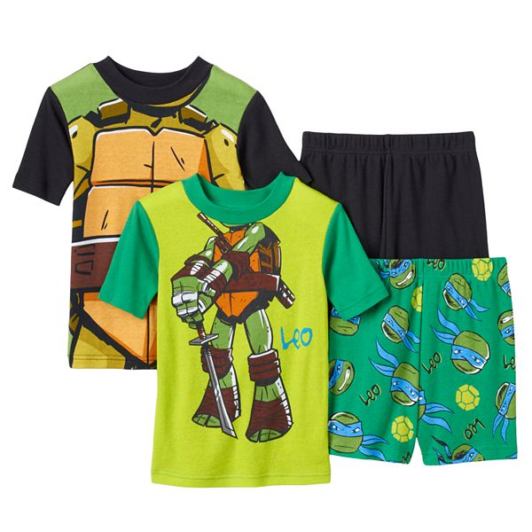 Boys' Teenage Mutant Ninja Turtles Uniform Snug Fit 4pc Pajama Set - Green 6