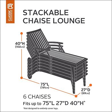 Classic Accessories Ravenna 6-Chair Chaise Cover