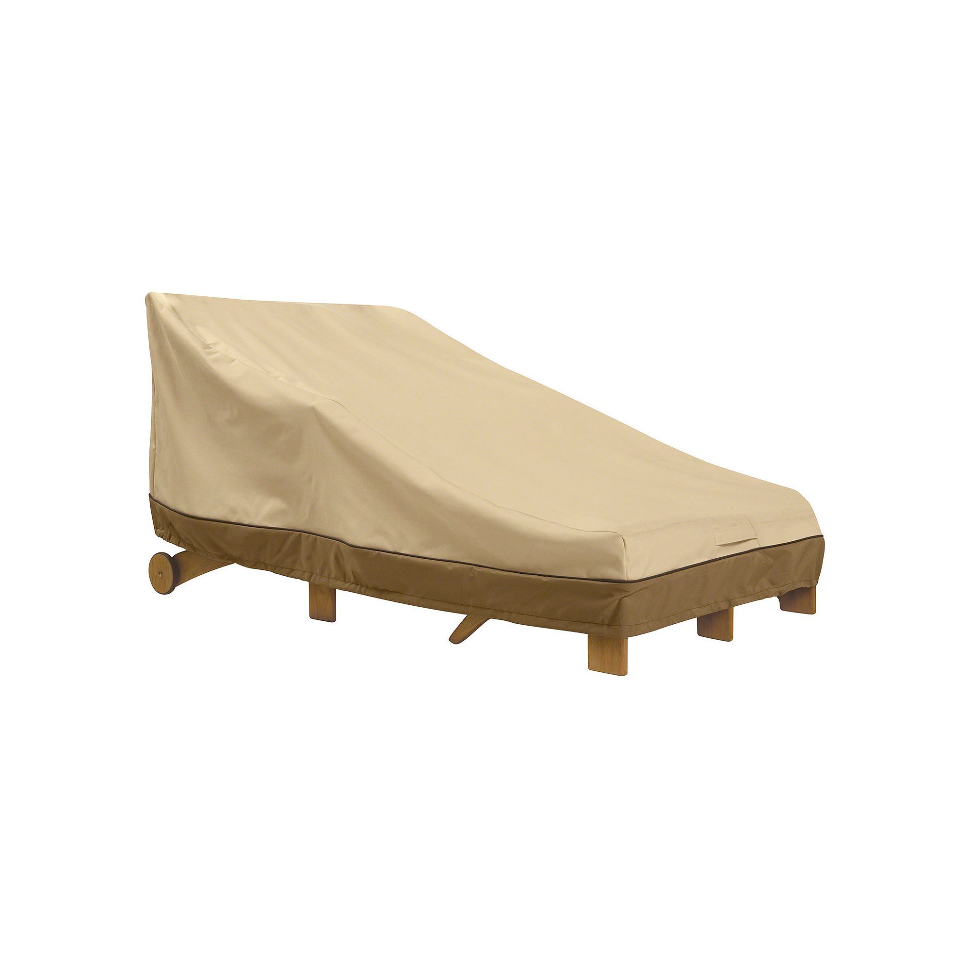 Classic Accessories Veranda Patio Double Wide Chaise Lounge Cover, Beige