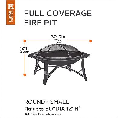 Classic Accessories Ravenna Small Round Fire Pit Cover Full Coverage