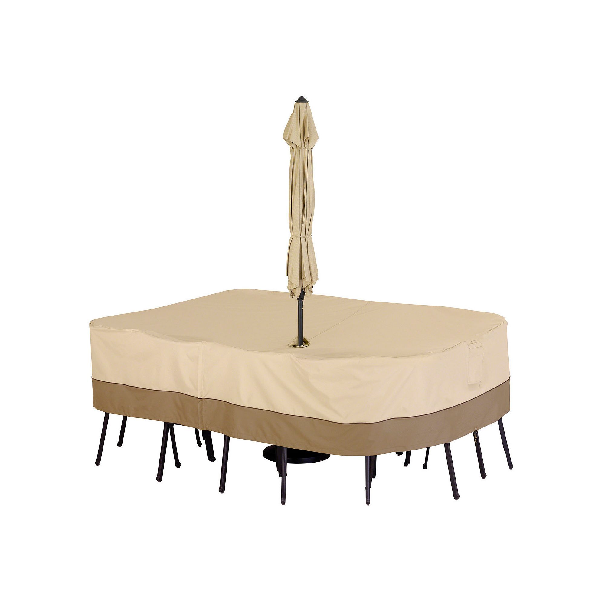 Classic Accessories Veranda Large Rectangle Patio Table Cover & Umbrella Ho