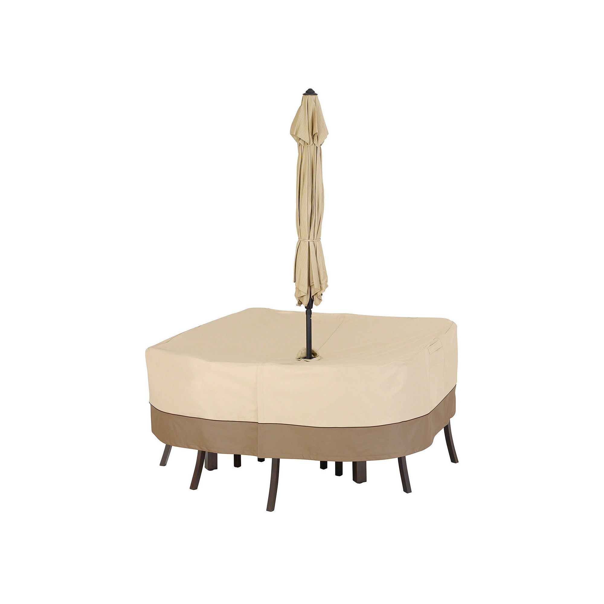 Classic Accessories Veranda Medium Square Patio Table & Chair Cover, Pebble