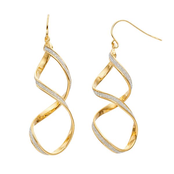 Sterling Silver Twist Drop Earrings