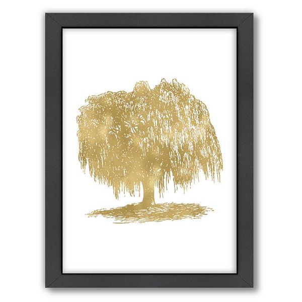 Americanflat Weeping Willow Tree Framed Wall Art - Weeping Willow Home Decor