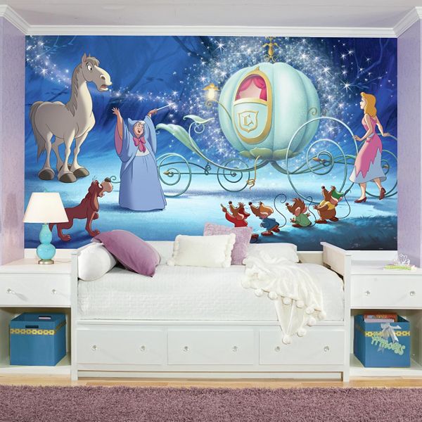 Disney Princess Cinderella Carriage Xl 7 Piece Mural Wall Decal