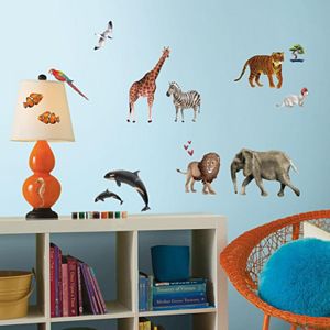 Animal of the World Peel and Stick Giant Wall Decals