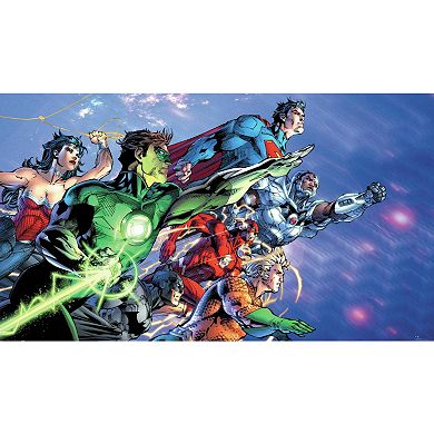 Justice League XL 7-piece Prepasted Mural Wall Decal