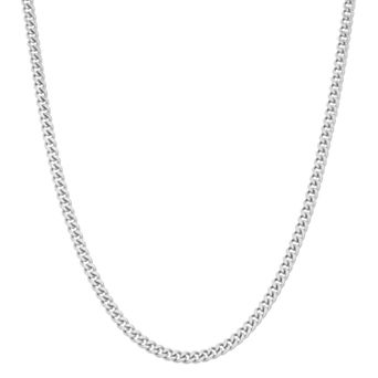 Jordan Blue Sterling Silver Adjustable Curb Chain Necklace