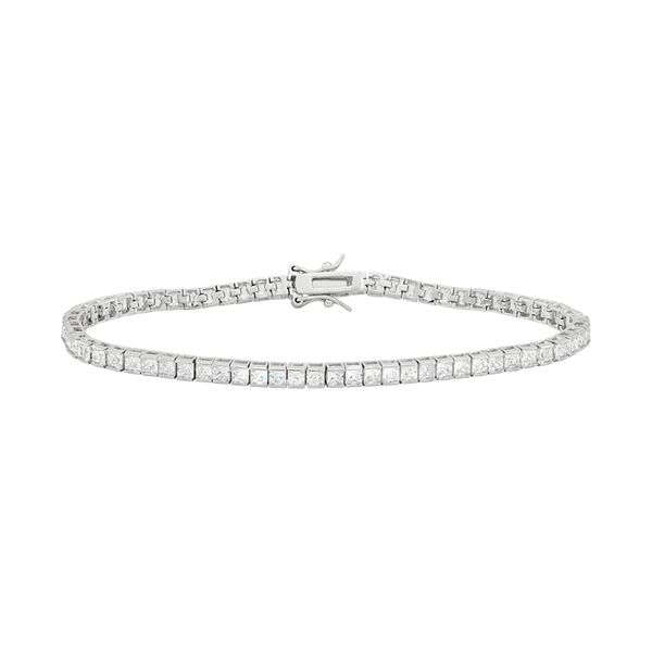 Designs by Gioelli Sterling Silver Lab-Created White Sapphire Tennis ...