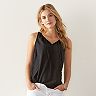 Women's Sonoma Goods For Life® Nep Splitneck Tank