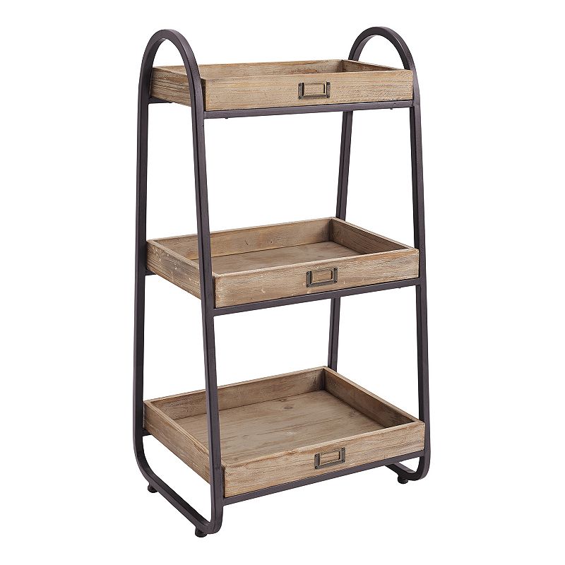 Linon Tiered Storage Stand, Brown