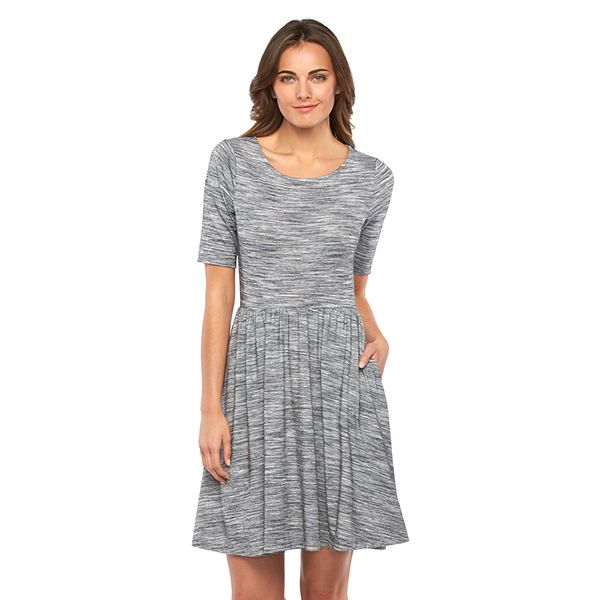 Women's Apt. 9® Marled Fit & Flare Dress