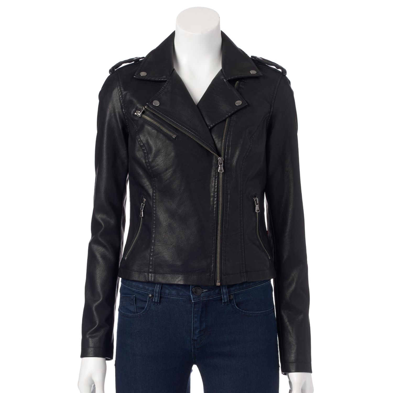 levi's relaxed leather moto jacket