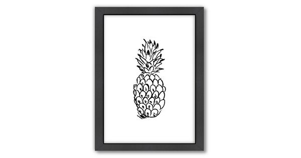 Americanflat Pineapple Framed Wall Art