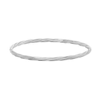 Jordan Blue Sterling Silver Twist Bangle Bracelet