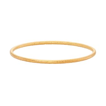 Jordan Blue 14k Gold Over Silver Textured Bangle Bracelet