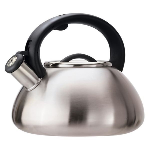 Epoca PAGM1-6225 Primula Tea Kettle, 2-1/2 Quart Capacity, Soft Touch  Handle, Stainless Steel, Gunmetal: Tea Kettles & Accessories  (741393254068-1)