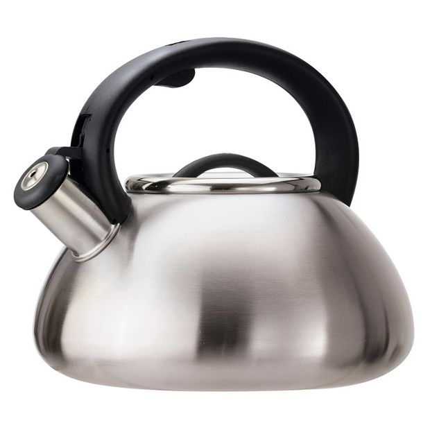 Primula Avalon Whistling Stovetop Tea Kettle, Food Grade Stainless Steel  Wide Mouth, Fast to Boil, Cool Touch Handle, 2.5-Quart, Matte Black and